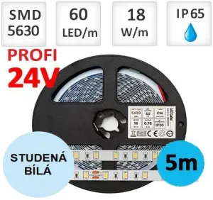 LEDLabs LED pásek PRO 3Y 24V 60 LED/m 5630 SMD studená bílá, 18W, IP65HS, 300 LED diod