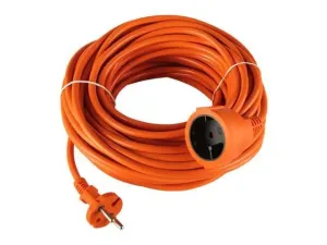 LED21 Prodlužovací kabel PR-160 30m 2x1,5mm, 1 zásuvka, oranžová,