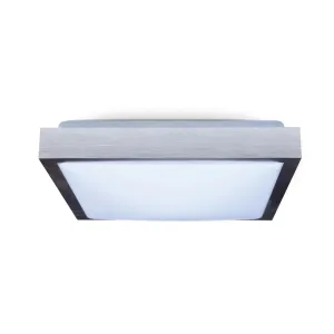 LED21 Přisazené svítidlo - plafon PLATO 300x300, 2xE27, broušený chrom LUX06601