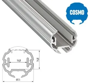 LEDLabs Hliníkový kulatý profil COSMO 1m pro LED pásky, hliník