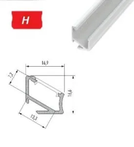LEDLabs Hliníkový profil LUMINES H 1m pro LED pásky, lakovaný bílý