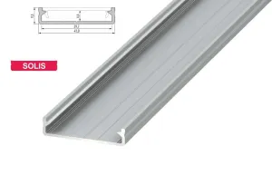 LEDLabs Hliníkový profil LUMINES SOLIS 2m pro LED pásky, stříbrný anodovaný #4835744