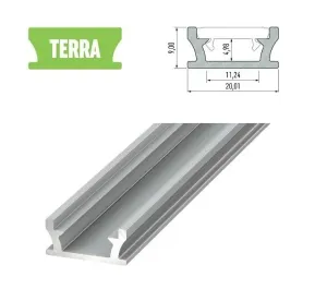 LEDLabs Hliníkový profil LUMINES TERRA 1m pro LED pásky, stříbrný