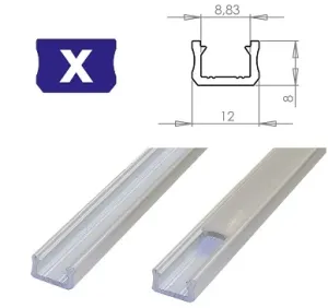 LEDLabs Hliníkový profil LUMINES X 1m pro LED pásky, bílý