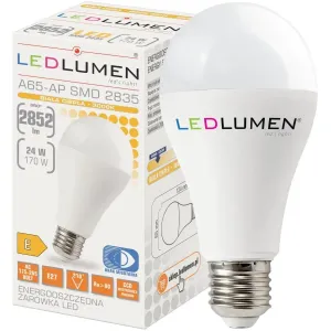 LEDlumen LED žárovka E27 PREMIUM 24W 2852lm CCD 56x2835 LED CCD Teplá bílá #5243268