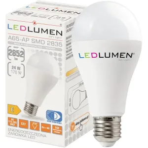 LEDlumen LED žárovka E27 PREMIUM 24W 2852lm CCD 56x2835 LED CCD Neutrální bílá