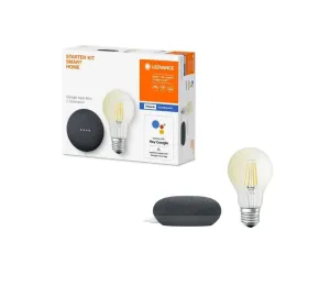Ledvance Ledvance - Inteligentní reproduktor Google Nest Mini + LED Žárovka SMART+ E27 #1621781