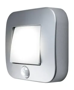 Noční LED svítidlo Nightlux Hall stříbrná 0,25W 14lm 4000K IP54 Ledvance pohybové čidlo
