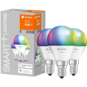 Ledvance SMART+WIFI Sada LED světelných zdrojů, 4,9 W, 470 lm, RGB, teplá–studená bílá, E14, 3 ks