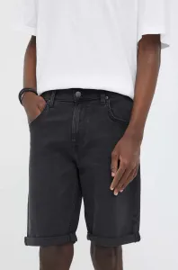Džínové šortky Lee pánské, černá barva