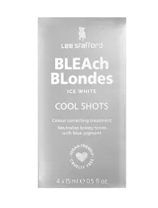 Lee Stafford Vlasová kúra pro blond vlasy Bleach Blondes Ice White (Cool Shots) 4 x 15 ml