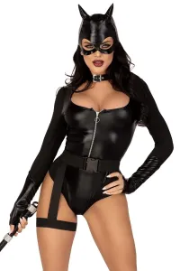 Černý sexy halloweenský kostým Fierce Feline 87191