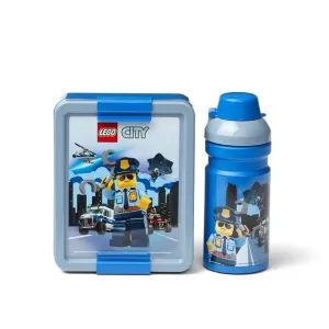 LEGO STORAGE - City svačinový set (láhev a box) - modrá