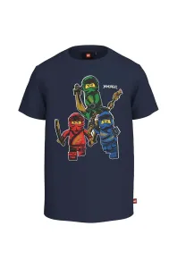 Dětské bavlněné tričko Lego x Ninjago tmavomodrá barva, s potiskem #5334277