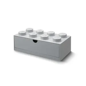 LEGO STORAGE - stolní box 8 se zásuvkou - šedá