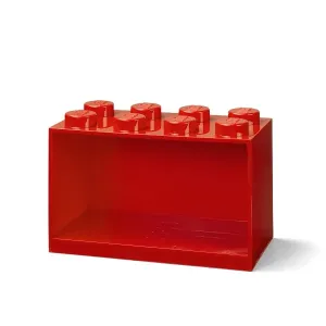 LEGO STORAGE - Brick 8 závěsná police - červená