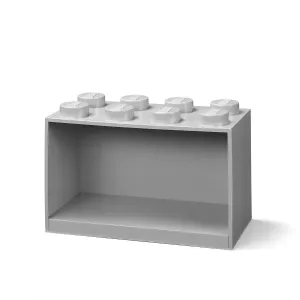 LEGO STORAGE - Brick 8 závěsná police - šedá