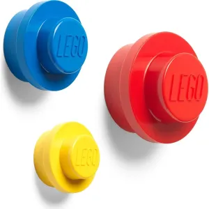 LEGO® věšák na zeď, 3 ks - žlutá, modrá, červená