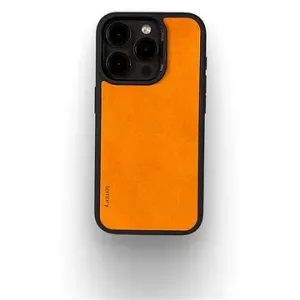 Lemory iPhone 15 Pro Max kožený kryt s podporou MagSafe hořčičný