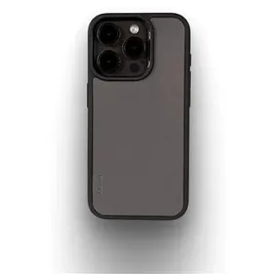 Lemory iPhone 15 Pro kožený kryt s podporou MagSafe šedý