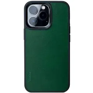 Lemory iPhone 14 kožený kryt s podporou MagSafe tmavě zelená