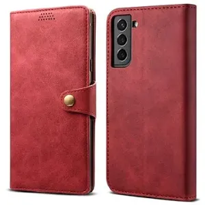 Lenuo Leather flipové pouzdro pro Samsung Galaxy S22+ 5G, červená