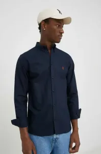 Košile Les Deux tmavomodrá barva, regular, s límečkem button-down