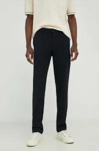Kalhoty Les Deux pánské, tmavomodrá barva, jednoduché