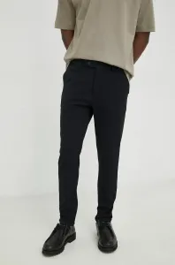 Kalhoty Les Deux pánské, tmavomodrá barva, přiléhavé
