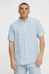 Lněná košile Les Deux regular, s límečkem button-down