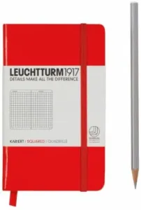 Zápisník Leuchtturm1917 Red Pocket čtverečkovaný
