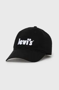 Bavlněná čepice Levi's černá barva, s aplikací #1989081