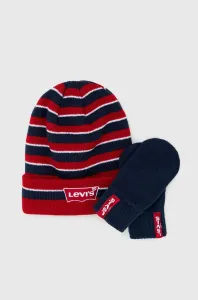 Čepice a dětské rukavice Levi's tmavomodrá barva