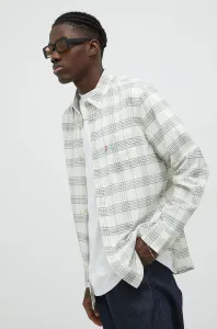Košile Levi's béžová barva, regular, s klasickým límcem