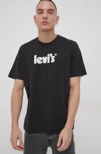 Bavlněné tričko Levi's černá barva, s potiskem #4063479