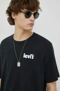 Bavlněné tričko Levi's černá barvas potiskem16143.0837-Blacks