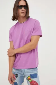 Bavlněné tričko Levi's fialová barva #5911507