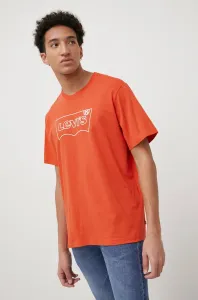 Bavlněné tričko Levi's oranžová barva, s potiskem #1978361