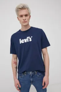 Bavlněné tričko Levi's tmavomodrá barva, s potiskem, 16143.0393-Blues