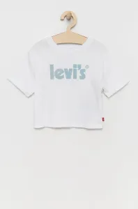 Dětské bavlněné tričko Levi's bílá barva #4606831