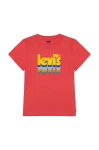 Dětské bavlněné tričko Levi's červená barva, s potiskem #5041941