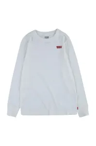 Dětské tričko s dlouhým rukávem Levi's bílá barva, hladké #6204278