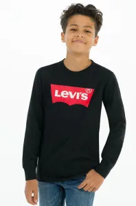 Dětské tričko s dlouhým rukávem Levi's černá barva, s potiskem #3783938