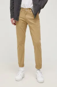 Kalhoty Levi's 511 pánské, béžová barva, přiléhavé #5795984
