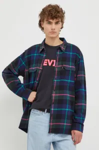 Košile Levi's tmavomodrá barva, relaxed, s klasickým límcem