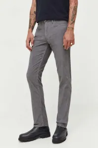 Manšestrové kalhoty Levi's 511 SLIM šedá barva