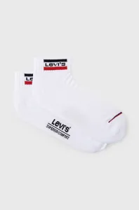 Ponožky Levi's (2-pack) pánské, bílá barva, 37157.0773-white
