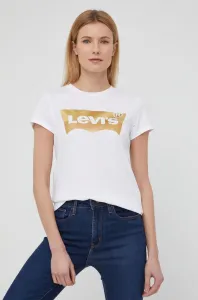 Bavlněné tričko Levi's bílá barva, 17369.0453-Neutrals