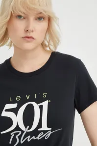 Bavlněné tričko Levi's černá barva #2030997