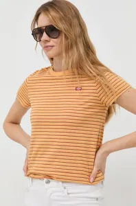 Bavlněné tričko Levi's oranžová barva #4658057